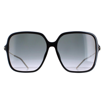 Gucci Sunglasses GG1267S 001 Shiny Black and Gold Grey Gradient
