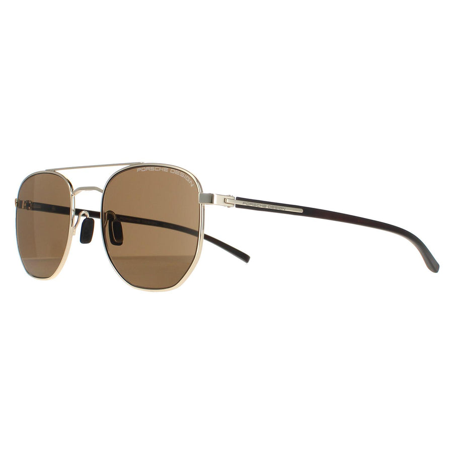 Porsche Design Sunglasses P8695 B Gold Brown Ar Comfort Blue