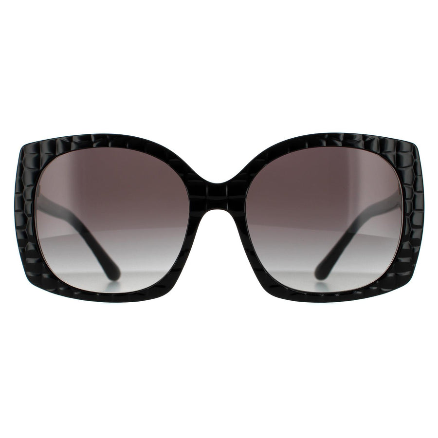 Dolce & Gabbana DG4385 Sunglasses Black Texture Cocco / Black Grey Gradient
