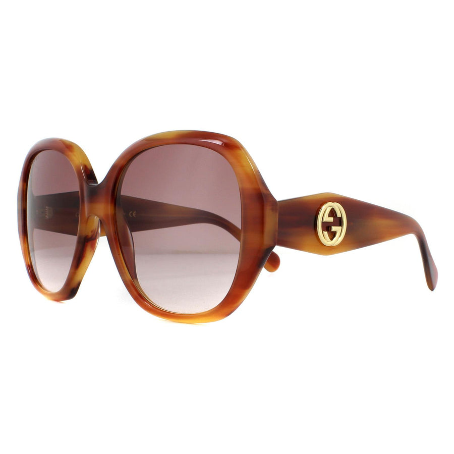 Gucci Sunglasses GG0796S 004 Havana Red Gradient