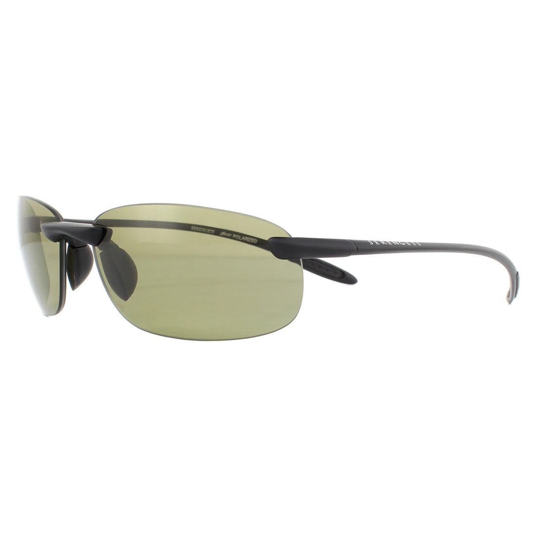 Serengeti Sunglasses Nuvola 8446 Matte Black PhD 2.0 Polarized 555nm Green