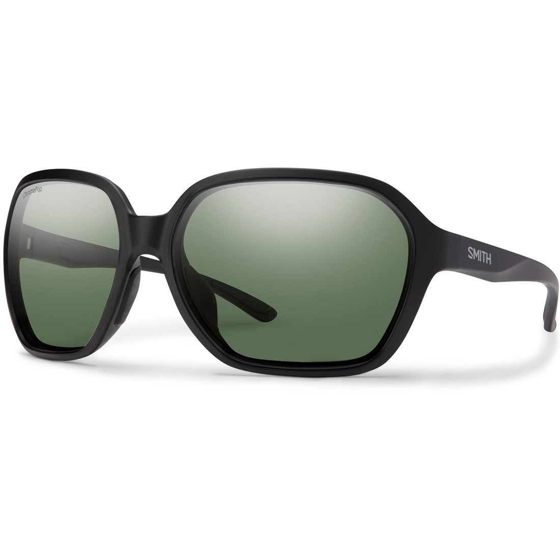 Smith Sunglasses Whitney 003 L7 Matte Black ChromaPop Polarized Grey Green