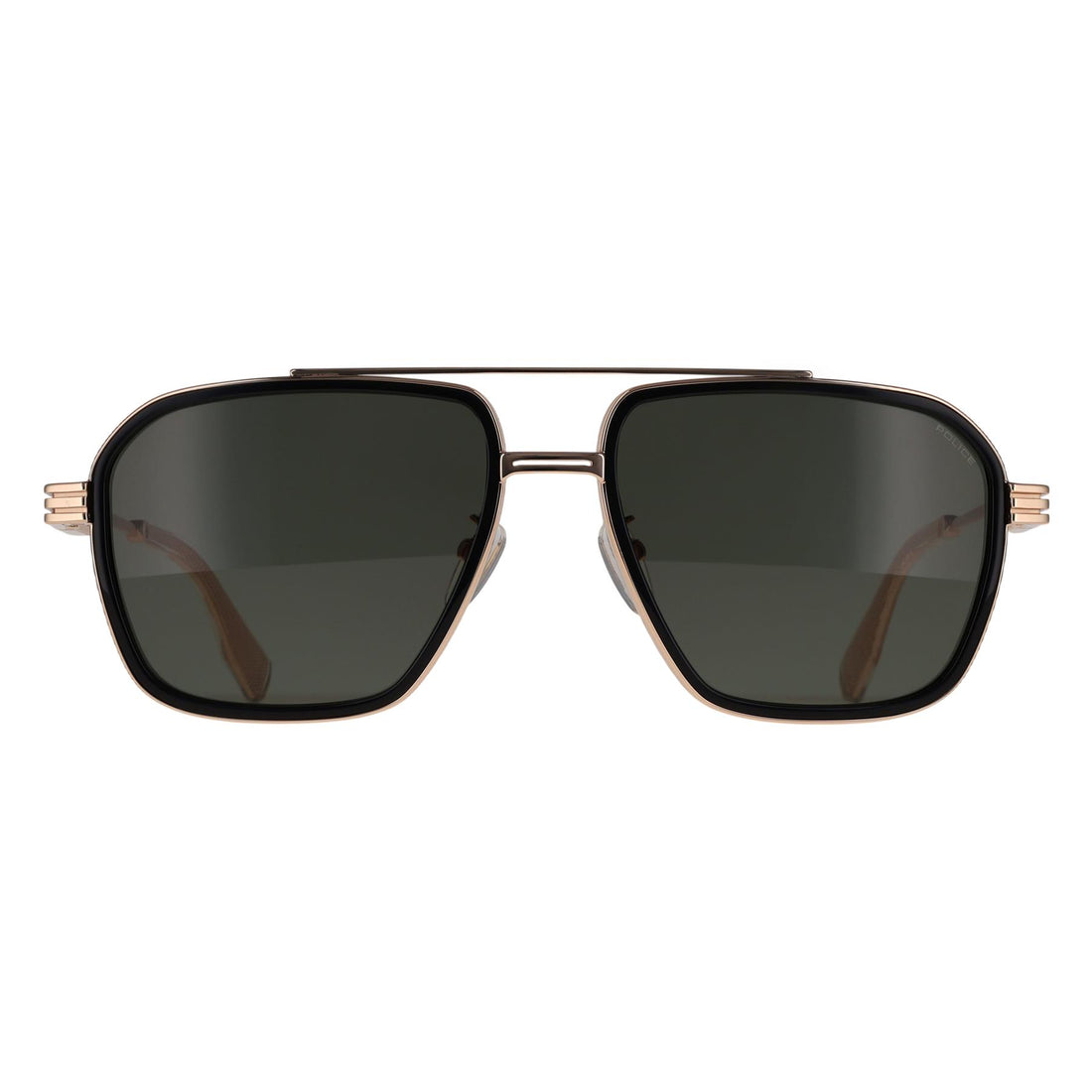 Police Sunglasses SPLQ91E Mercury 1 300Y Gold Green