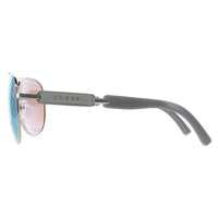 Guess Sunglasses GU7295 06X Shiny Dark Nickeltin Blue Mirror