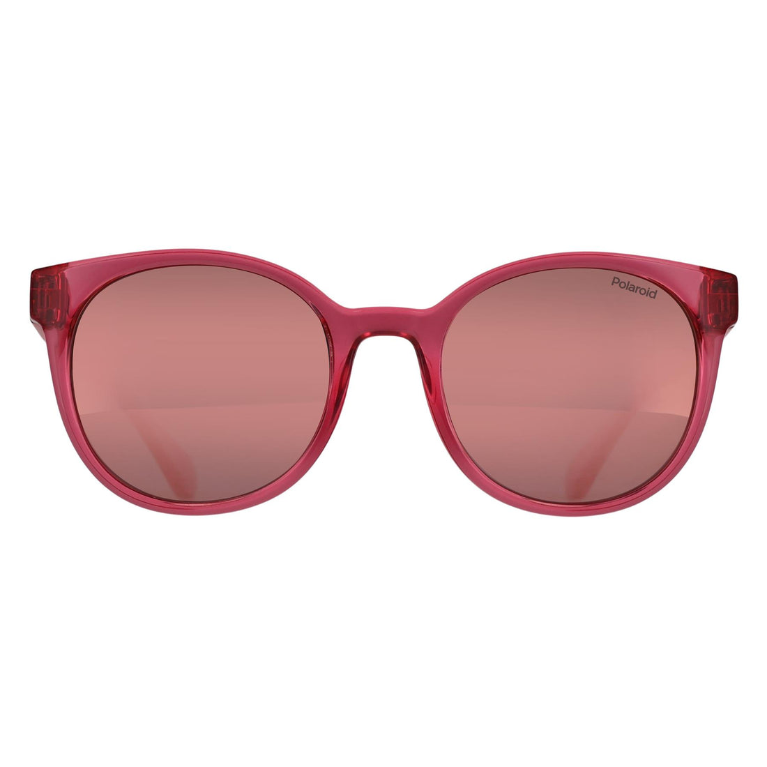 Polaroid Kids Sunglasses PLD 8076/S 35J JQ Transparent Pink Rose Gold Mirror Polarized