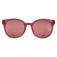 Polaroid Kids Sunglasses PLD 8076/S 35J JQ Transparent Pink Rose Gold Mirror Polarized