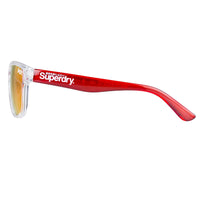 Superdry Sunglasses SDS Rockstar 186 Transparent and Red Red Mirror