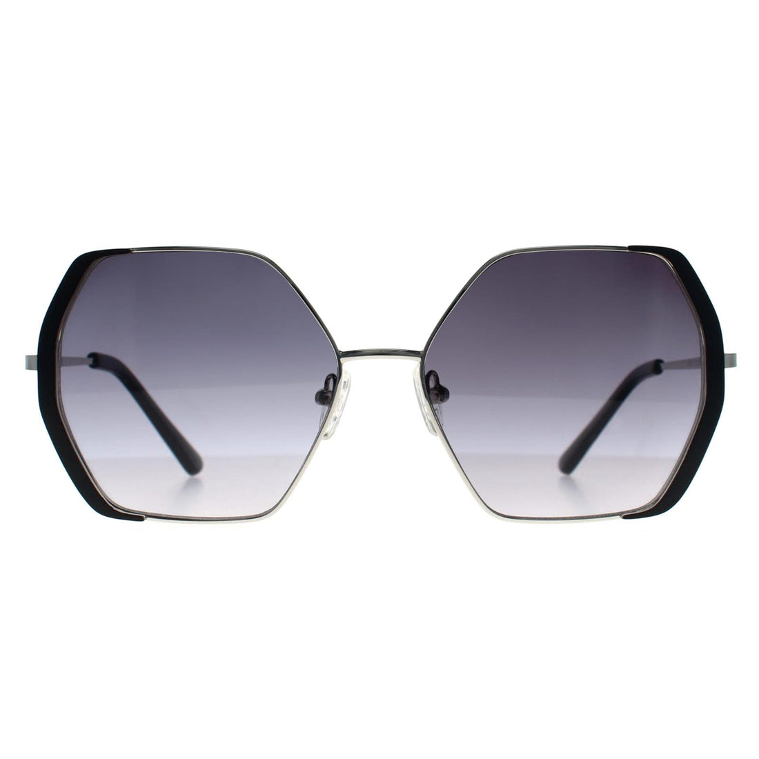 Guess Sunglasses GF0387 10B Silver Black Grey Gradient