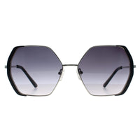 Guess Sunglasses GF0387 10B Silver Black Grey Gradient