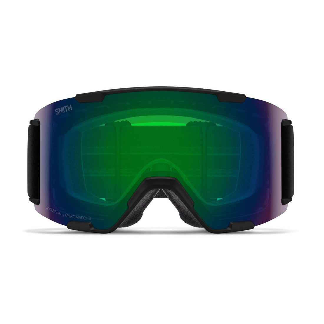 Smith Ski Goggles Stash XL 2QJ XP Black ChromaPop Everyday Green Mirror & Storm Blue Sensor Mirror