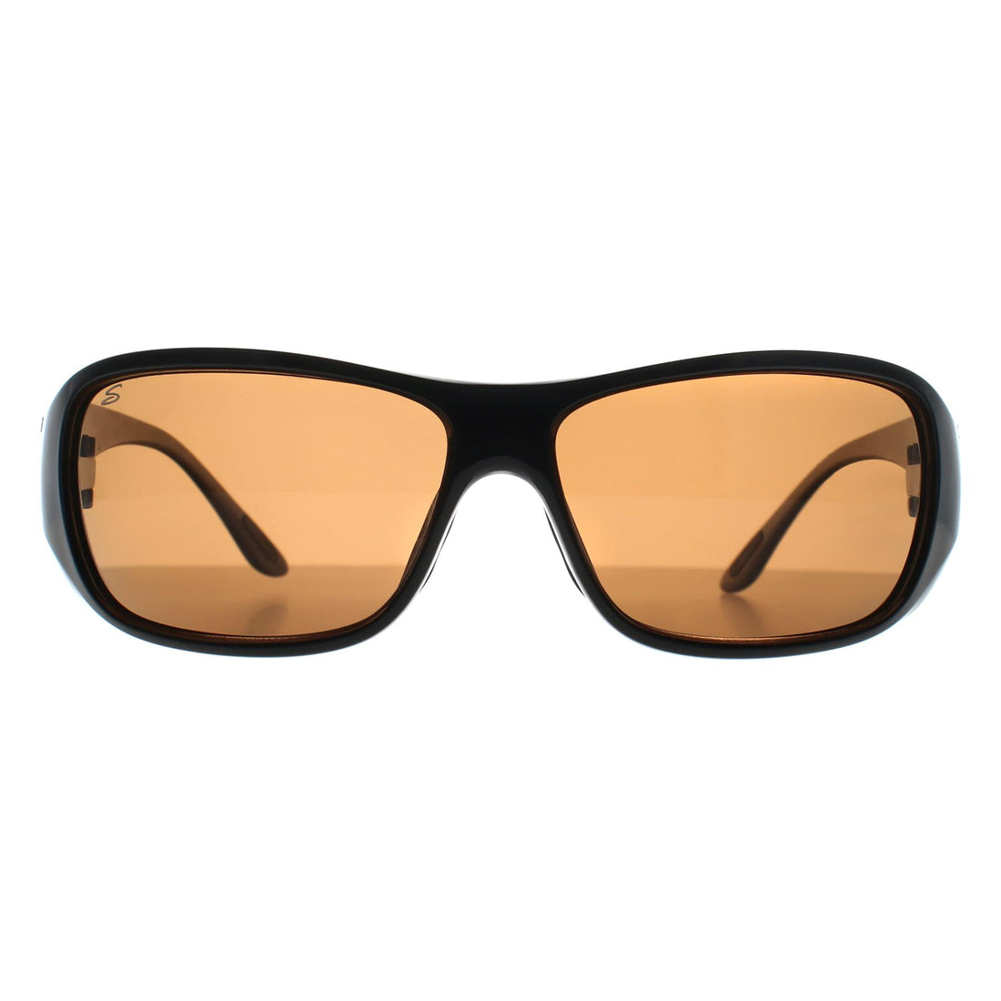 Serengeti Sunglasses Larino 7390 Shiny Black Grey Polarized Photochromic PHD Drivers Brown