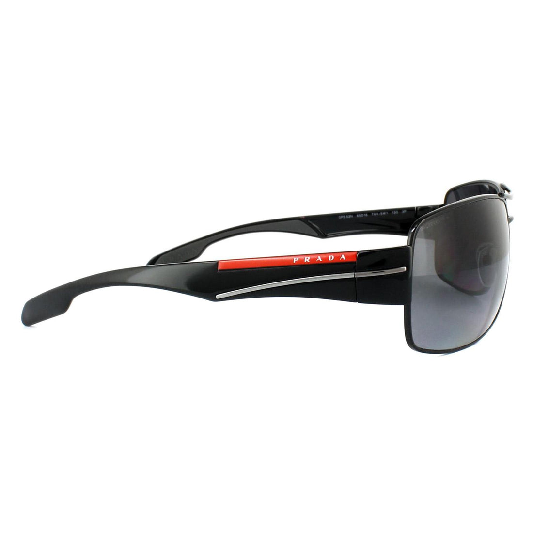 Prada Sport Sunglasses 53NS 7AX5W1 Black Grey Gradient Polarized