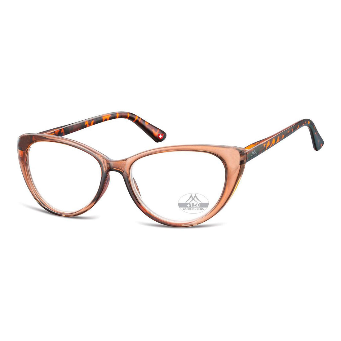 Montana Reading Glasses HMR64 E Transparent Brown Women