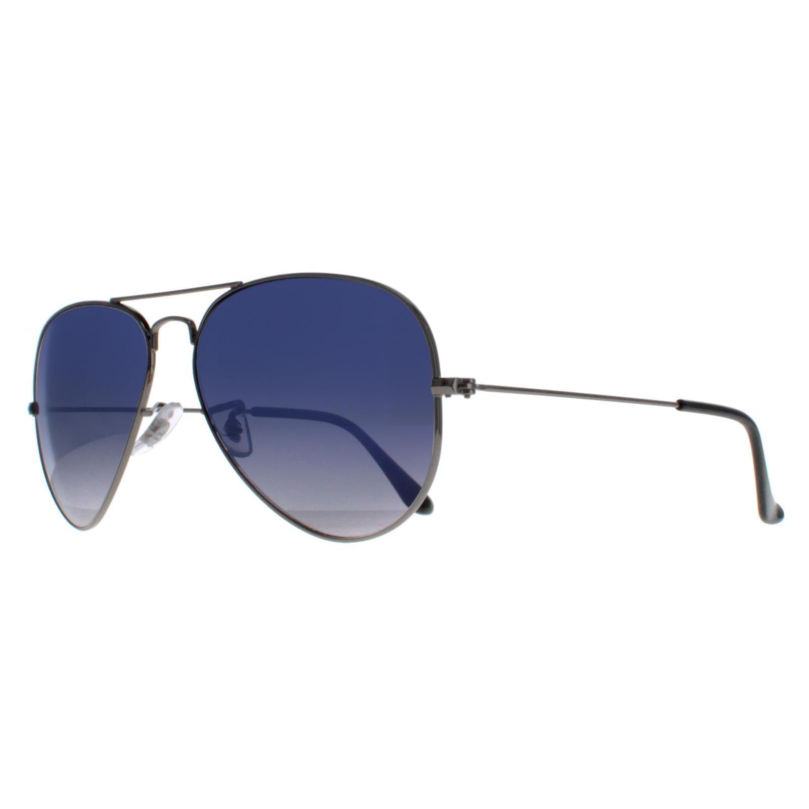 Sunglasses Aviator 3025 Gunmetal Polarized Gradient Grey 004 78 58mm