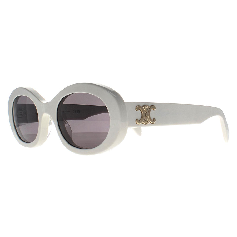 Celine Sunglasses Triomphe CL40194U 25A Ivory Smoke Grey