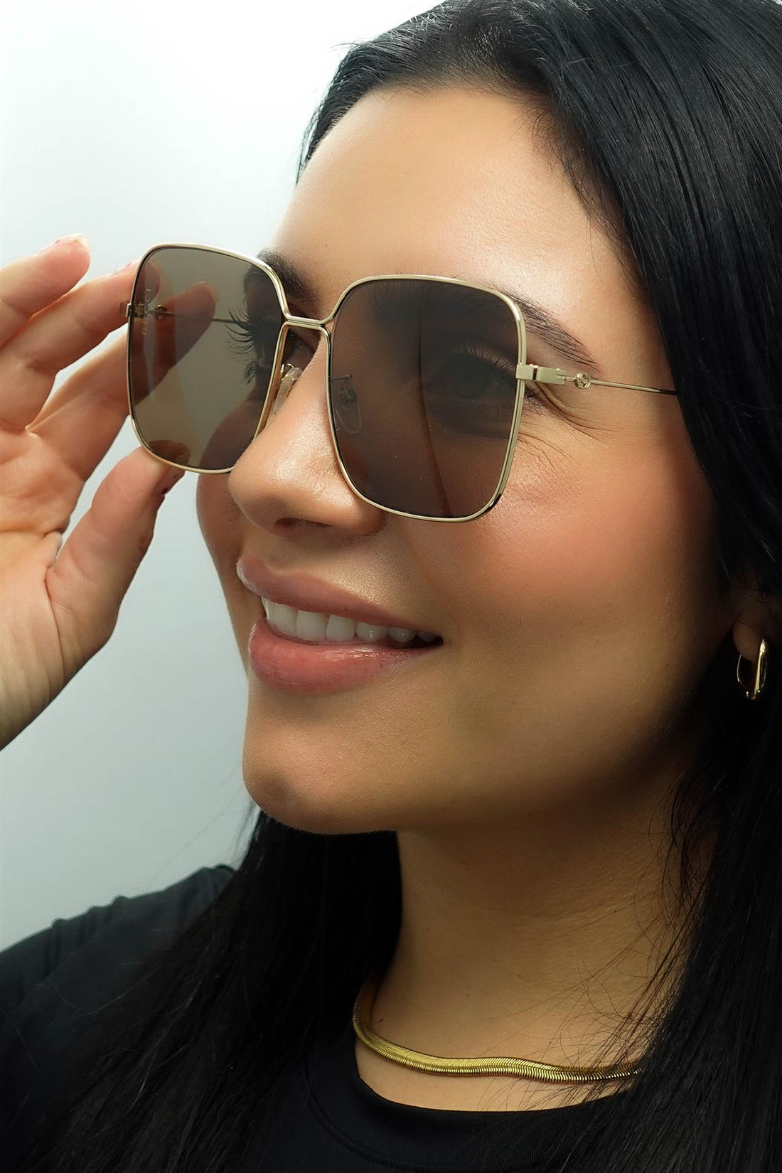 Gucci Sunglasses GG0443S 002 Gold Brown