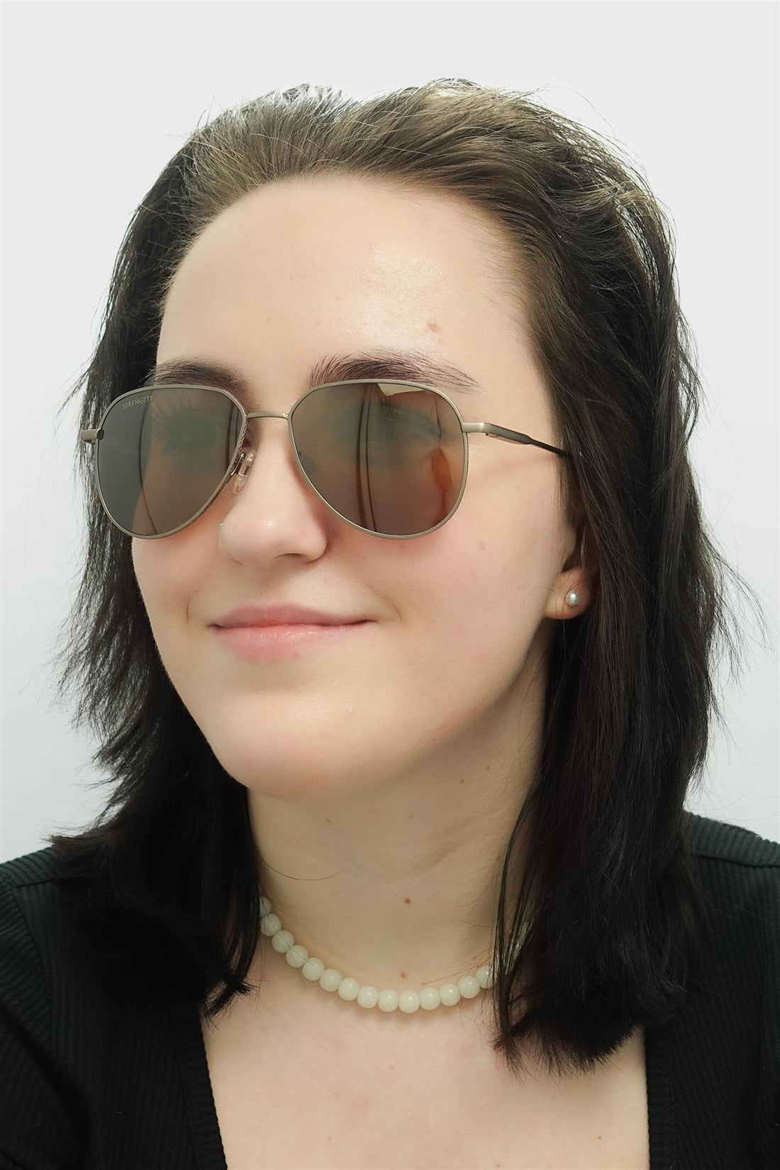 Serengeti Sunglasses Haywood Small SS544001 Brushed Bronze Mineral Drivers Gold Polarized