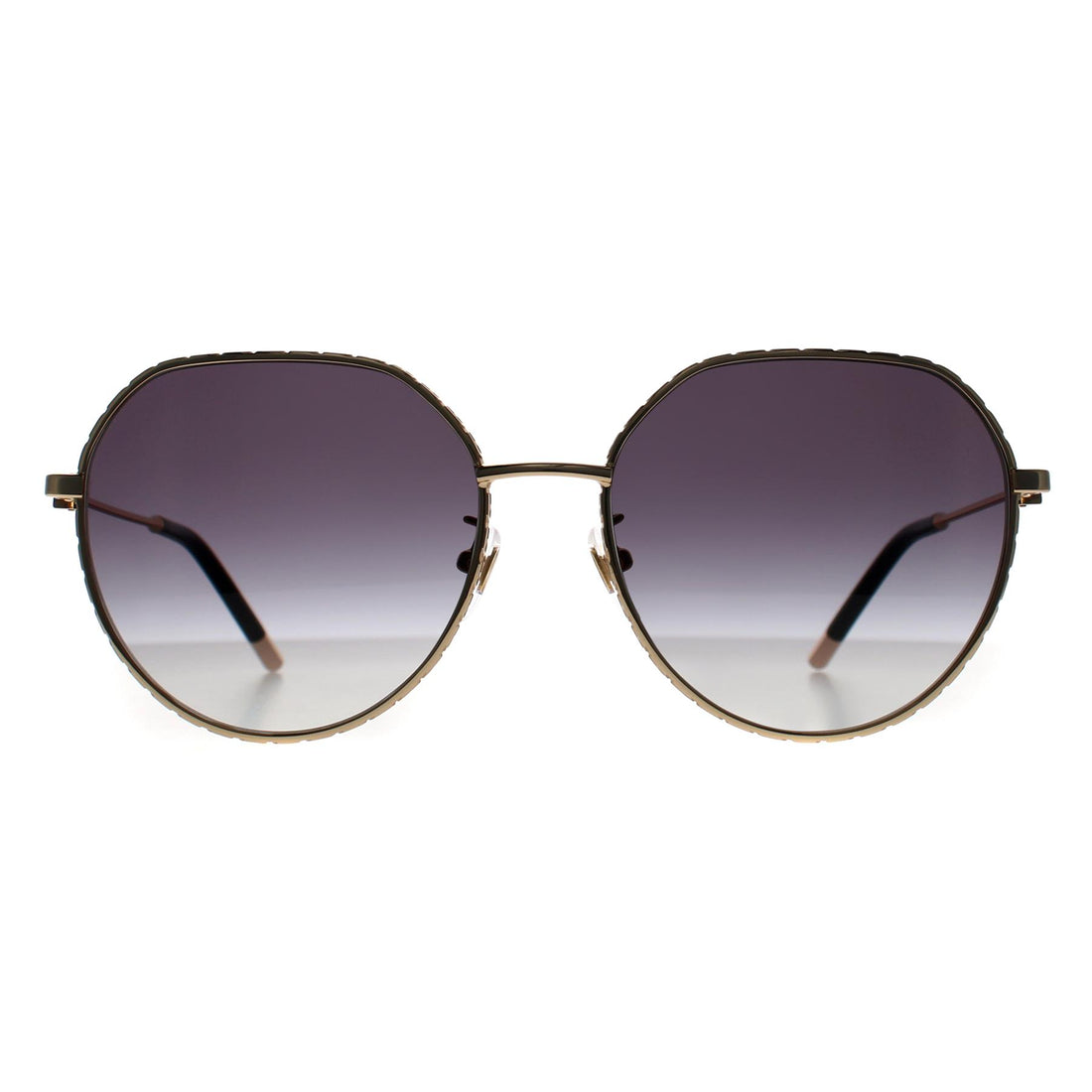 Furla Sunglasses SFU627 0300 Gold Grey Smoke Gradient