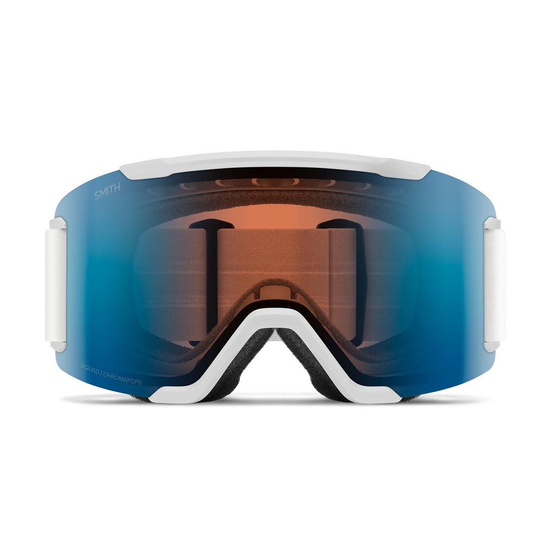 Smith Ski Goggles Squad2 1CP 0OZ 4L White Vapor ChromaPop Pro Photochromic Blue Mirror