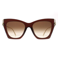 Alexander McQueen AM0375S Sunglasses Brown Gold Brown Gradient