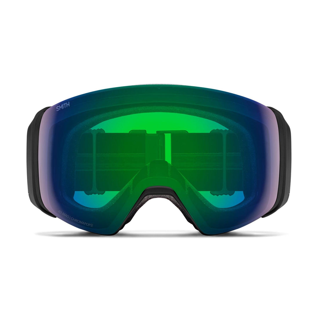 Smith Ski Goggles 4D Mag XL 0JX XP Black ChromaPop Everyday Green Mirror & Blue Sensor Mirror