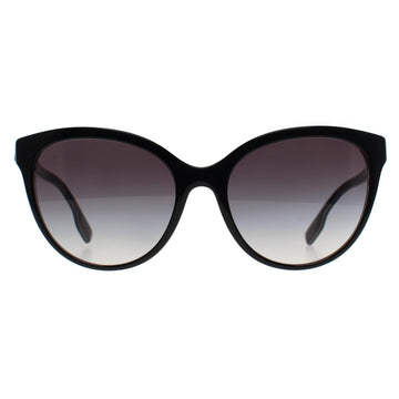 Burberry Sunglasses BE4365 Betty 3977/8G Black on Crystal TB Print Grey Gradient