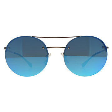 Prada Sport Sunglasses 54RS ZVN5M2 Pale Gold Blue Mirror