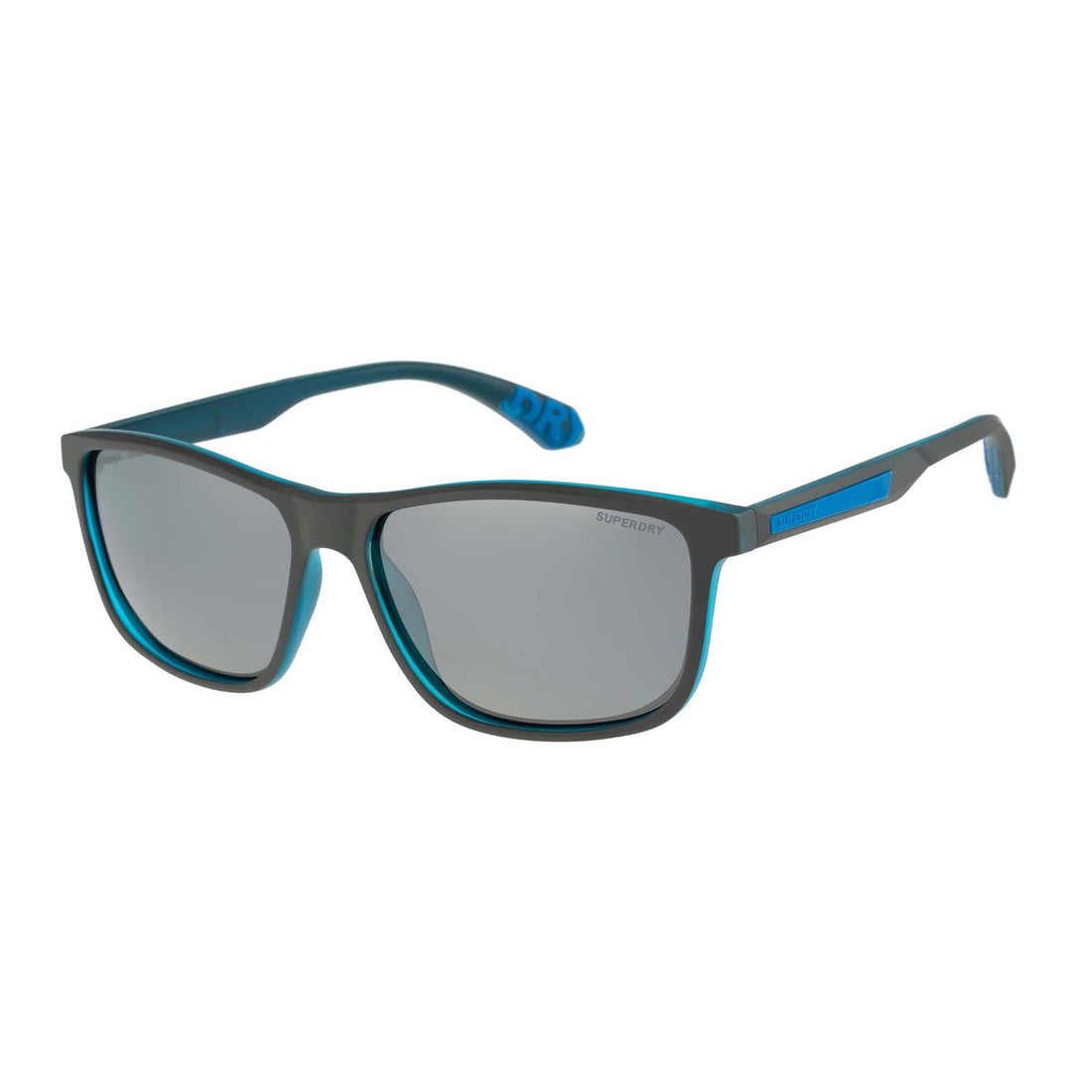Superdry Sunglasses SDS-5014 108P Matte Grey Blue Silver Mirror Polarized