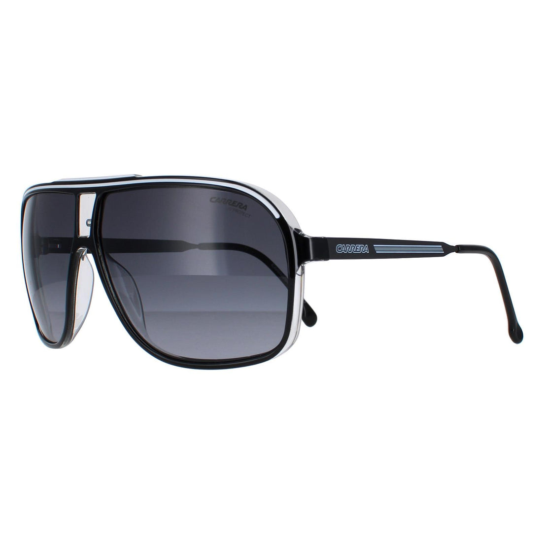 Carrera Sunglasses Grand Prix 3 80S/9O Black and White Grey Gradient