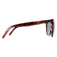 Saint Laurent Sunglasses SL 526 002 Shiny Medium Havana Solid Green