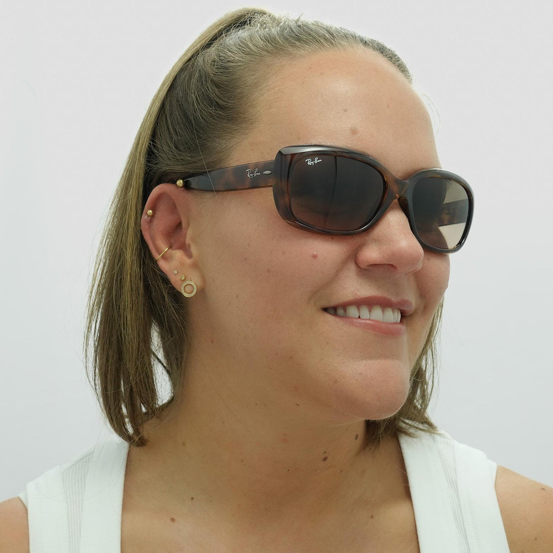 Ray-Ban Sunglasses Jackie Ohh RB4101 642/43 Havana Light Brown Black Gradient