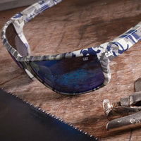 Caterpillar Sunglasses CTS-8020 119P Blue Camouflage Blue Mirror Polarized