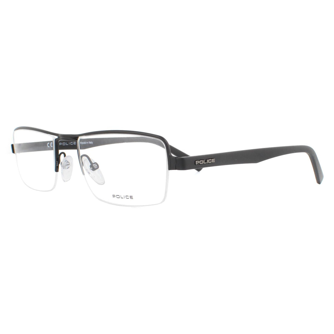 Police Rimless Frame Police Glasses Frames Anthem 2 VPL257 0531 Semi Matte Black Men ...
