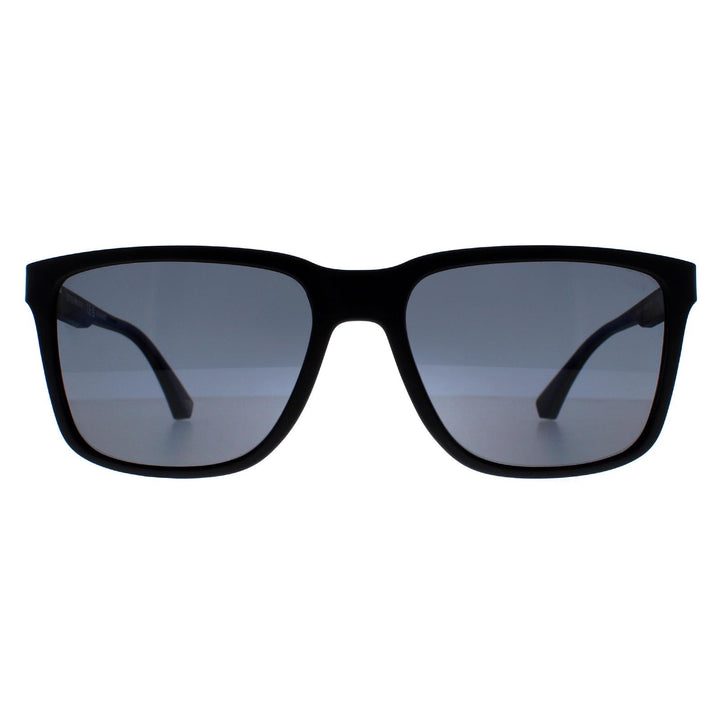 Emporio Armani Sunglasses EA4047 506381 Rubber Black Grey Polarized