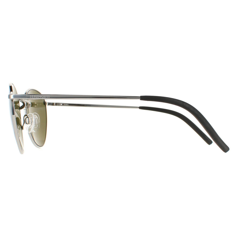 Serengeti Sunglasses Hamel 8927 Shiny Silver Mineral Polarized 555nm