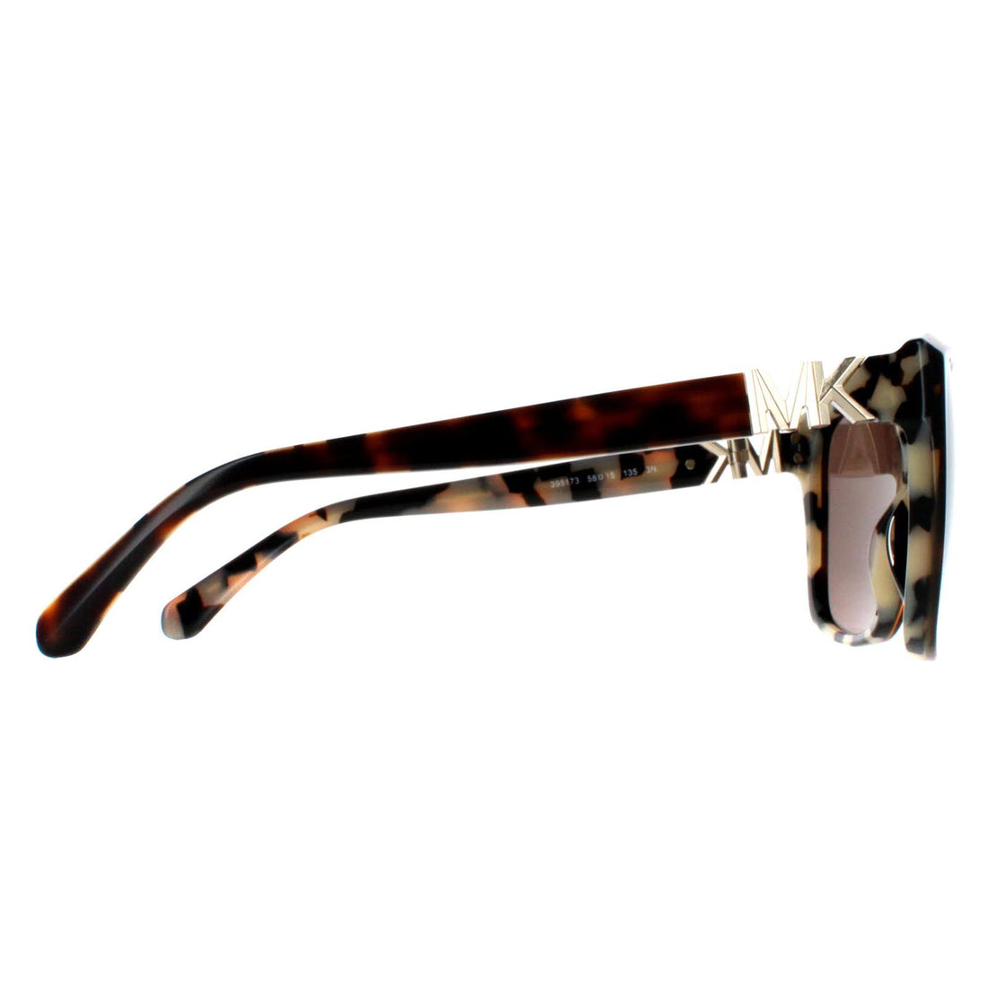 Michael Kors Sunglasses MK2201 Malia 395173 Dark Tortoise and Cream Tortoise Brown