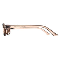 Atum Oval Womens Transparent Beige Silver Brown Gradient Noctis Sunglasses
