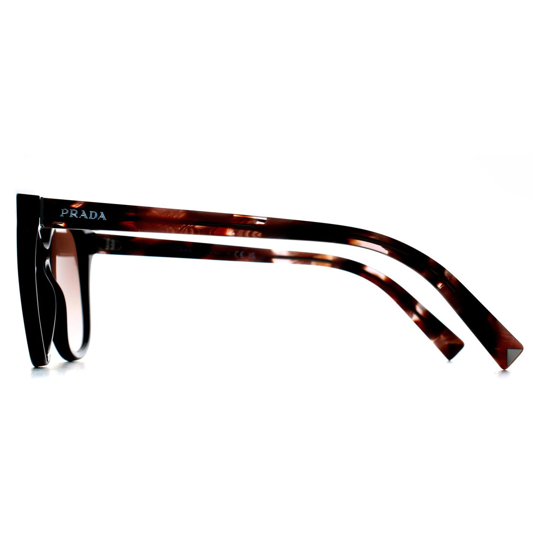 Prada Sunglasses PR22ZS 28F90P Black Brown Gradient