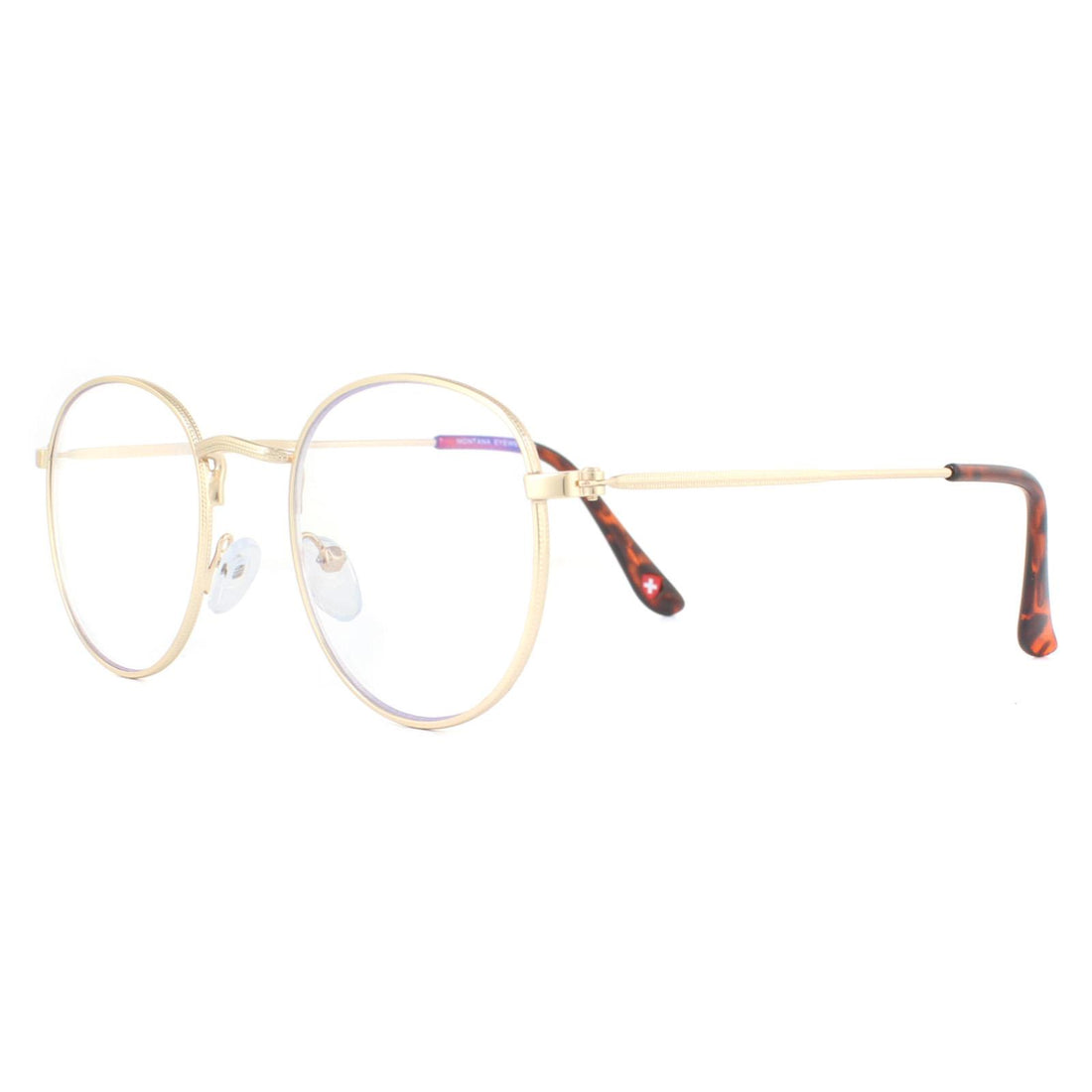 Montana Reading Glasses HBLF54-A Gold Blue Light Block +2.50