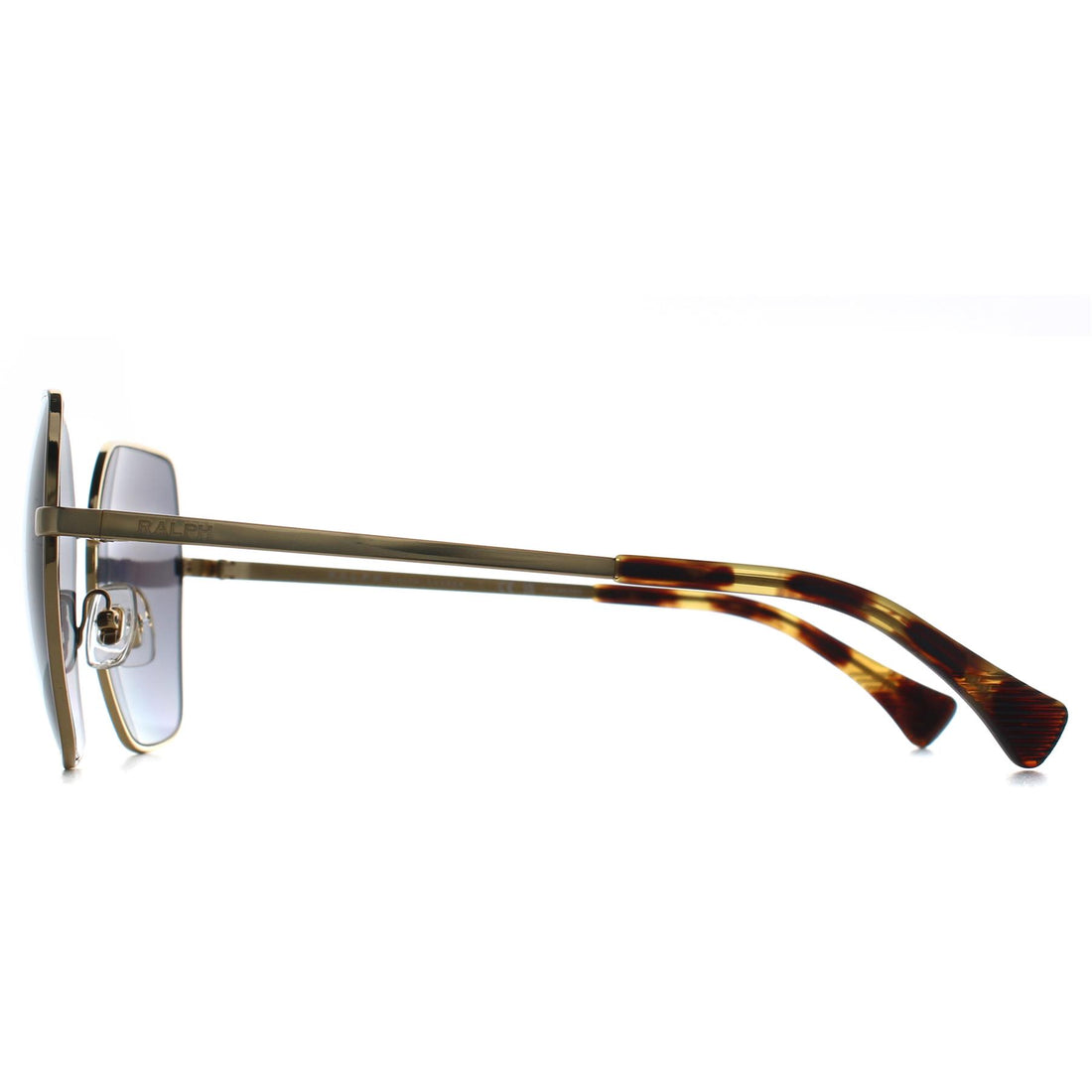 Ralph by Ralph Lauren Sunglasses RA4138 9004T3 Shiny Gold Polarized Gradient Grey