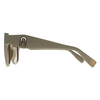 Furla Sunglasses SFU812 06Y1 Shiny Beige Cream Dark Brown Gradient