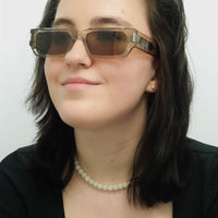 Saint Laurent Sunglasses SL660 004 Transparent Beige Brown