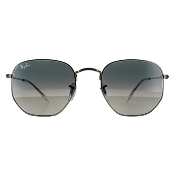 Ray-Ban Sunglasses Hexagonal RB3548N 004/71 Gunmetal Dark Grey Gradient