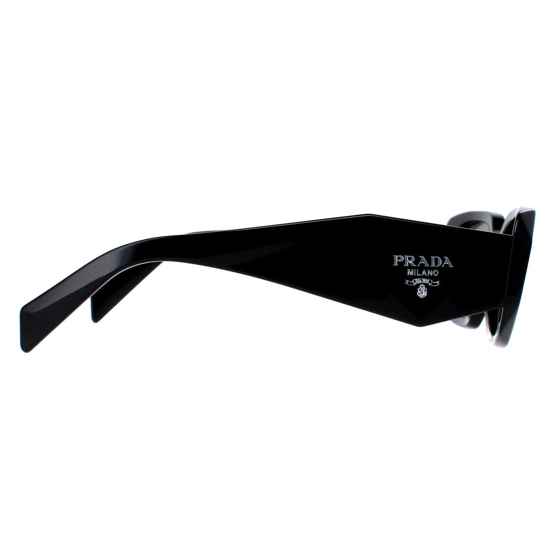 Prada Sunglasses PR17WS 1AB2B0 Black Light Grey Mirror Silver