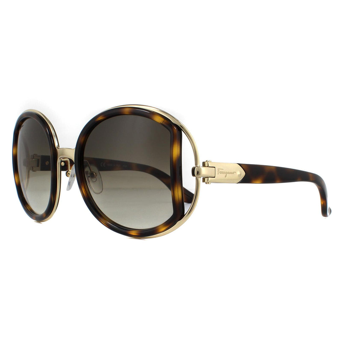 Salvatore Ferragamo Sunglasses SF719S 238 Dark Tortoise Brown Gradient