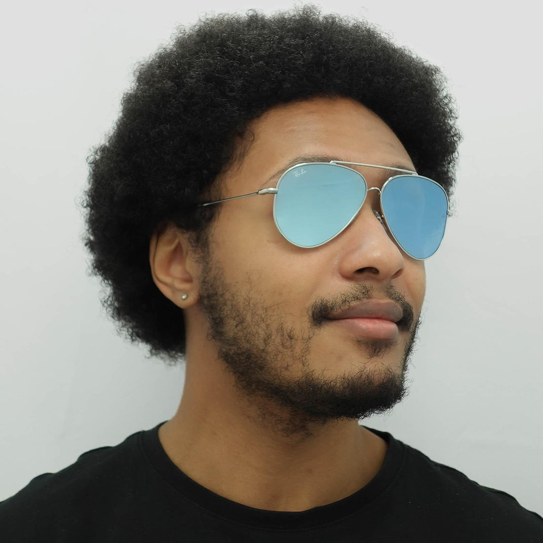 Ray-Ban Sunglasses RB0101S Aviator Reverse 003/GA Silver Blue Mirror