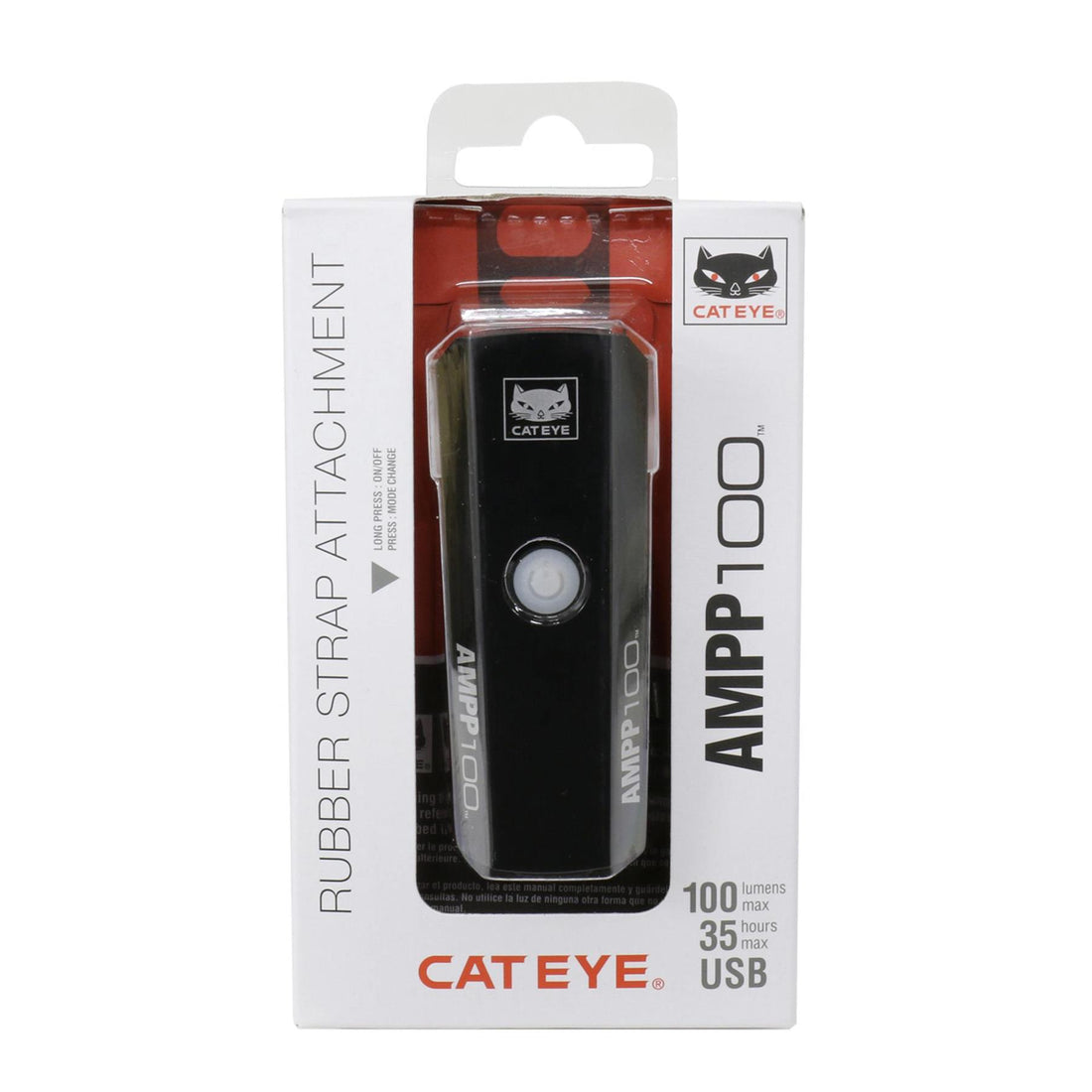 CatEye AMPP 100 Front Bike Light 100 Lumen USB Rechargeable Cycling IPX4