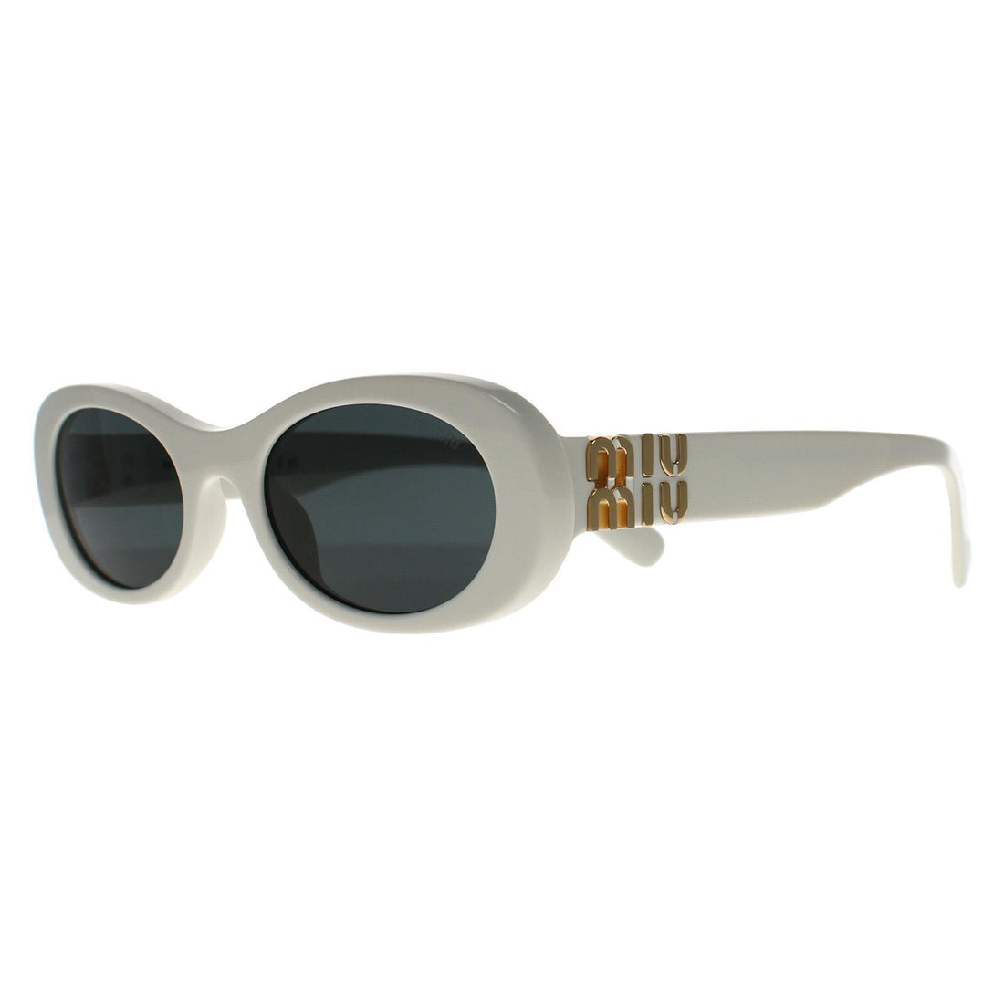Miu Miu Sunglasses MU06ZS 1425S0 White Ivory Dark Grey