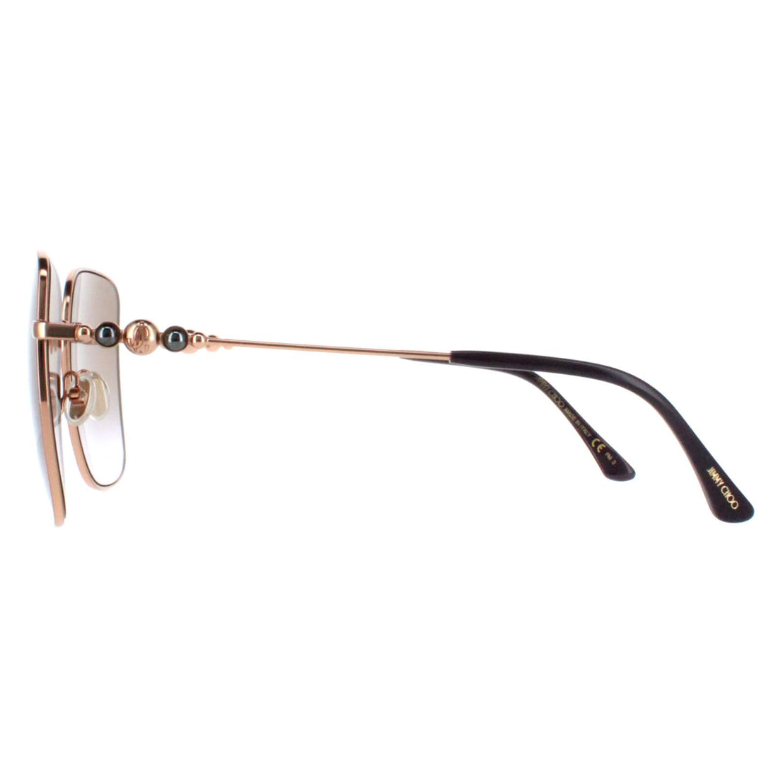 Jimmy Choo Sunglasses HESTER/S VO1 QR Gold Brown Gradient Blue