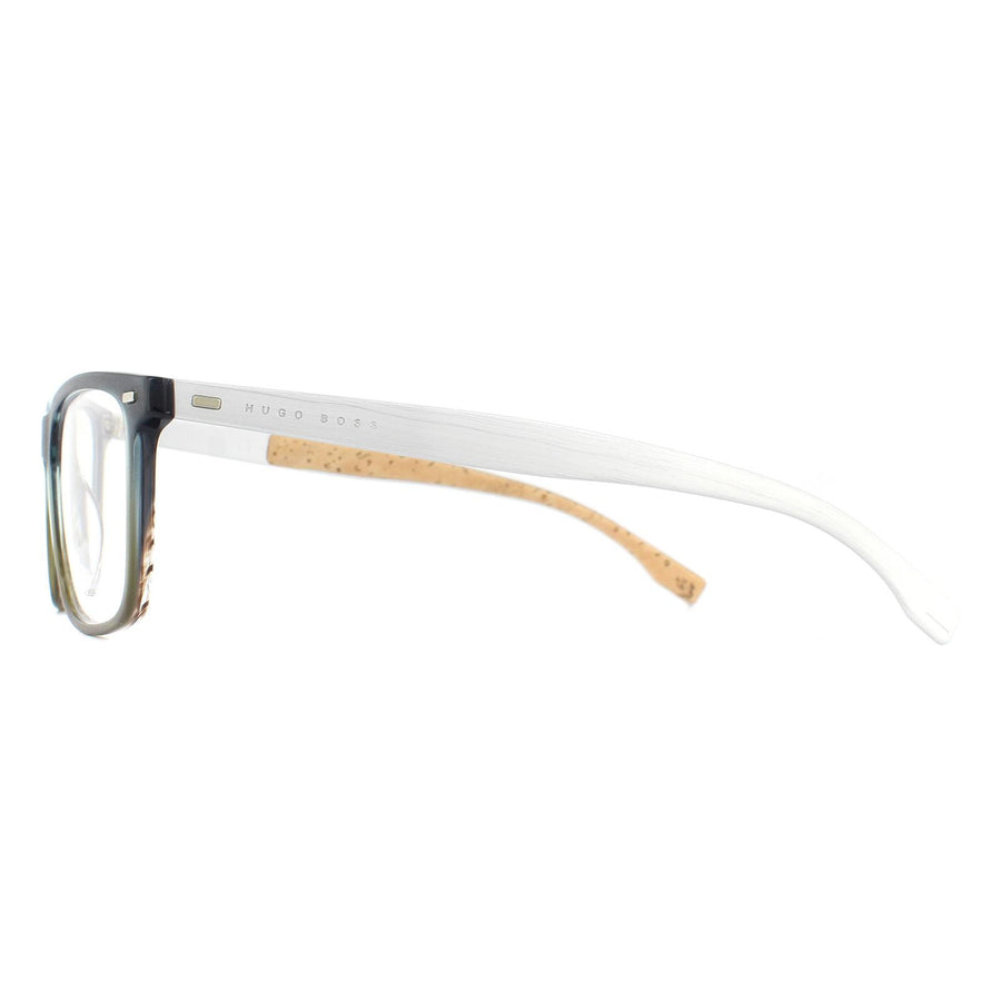 Hugo Boss Glasses Frames BOSS 0884 0R7 Blue Brown and Horn Palladium